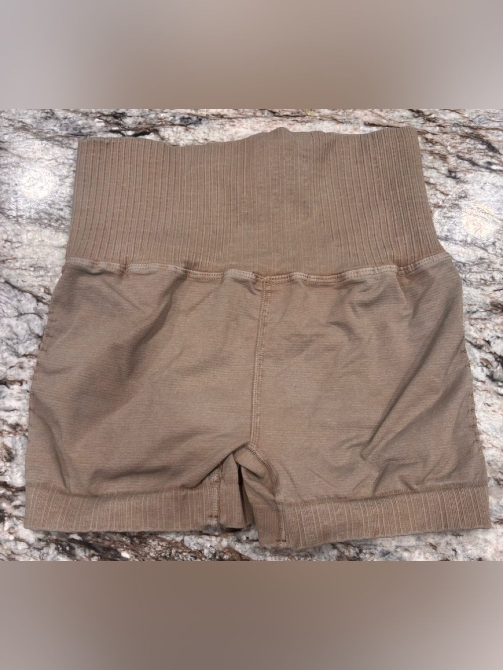 Free People Movement Seamless High-Waist Shorts in Taupe Size XS